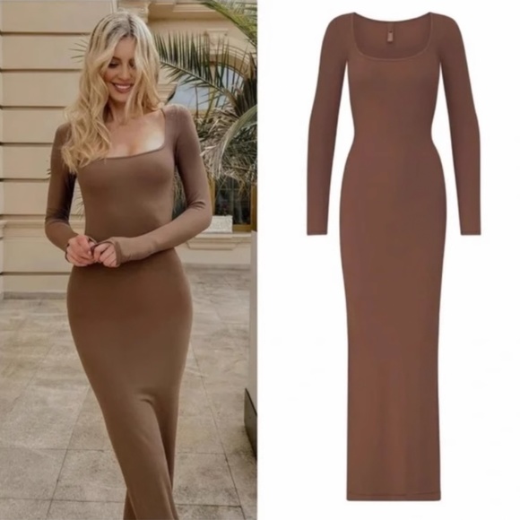SKIMS | Dresses | Skims Soft Lounge Long Sleeves Dress Wood | Poshmark SKIMS | Dresses | Skims Soft Lounge Long Sleeves Dress Wood | Poshmark